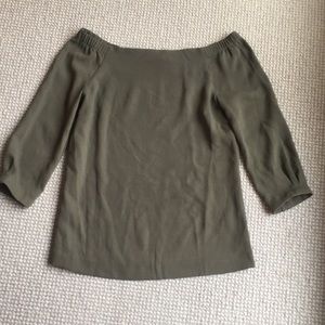 Off the shoulder crepe top